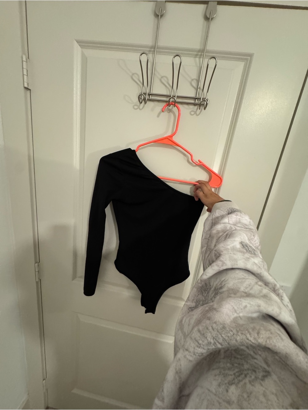 PrettyLittleThing Black Asymmetric Bodysuit